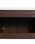 Rear view of the 24" bathroom vanity showing open back design for easy plumbing access.