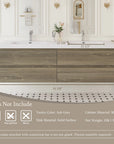 TerraLine 72" dark oak floating vanity specifications with dimensions, weight and materials.