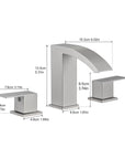 Summit Series 8" Brushed Nickel Bathroom Faucet with Easy-Install Design