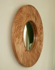 Eon Series 24" Round Rosewood Bathroom Decorative Wall Mirror