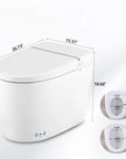 Dimensions of LUXOVA Smart Bidet Toilet.