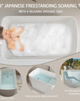 Nectar Series 49" White Acrylic Freestanding Soaking Tub