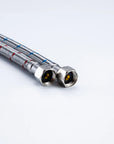 Pair of high-quality braided water supply hoses for widespread bathroom faucet setup