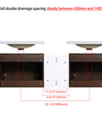 Monterey Series 60" Double Floating Bathroom Vanity in California Walnut with Side Cabinet and Integrated Sink