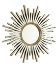 Front view of 33" modern large wall mirror with beveled sunburst frame | Ace Decor