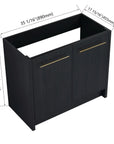 Freestanding Bathroom Vanity Cabinet - Base Only size: 35 X 18