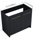 Freestanding Bathroom Vanity Cabinet - Base Only size: 35 X 18