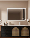 48"x36" Rectangular Framed Dimmable Anti-Fog LED Wall Bathroom Vanity Mirror