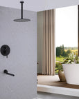 Norrin Series Wall-Mounted Shower Head & Valve Set with Tub Spout