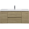 47/59" Modern Floating Bathroom Vanity with Resin Top Basin color: Oak | sink: single
