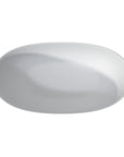 Top-down view of the oval Aura Series 65-inch freestanding bathtub, showing its clean silhouette and spacious bathing well.