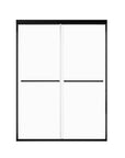 54" x 70" Strong Framed Shower Door with 6mm Tempered Glass in Matte Black - No Leaks, No Wobble