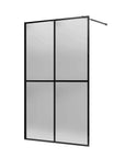 34" x 72" Matte Black Framed Shower Door Panel – Frosted Glass Privacy Screen for Walk-In Showers