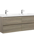 71" Hanging Bathroom Vanity – Double Sinks, 4 Soft-Close Drawers, 4 Color Options