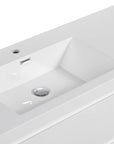 71 inch bathroom vanity with integrated double sink countertop detail | Ace Decor