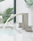 Summit Series 8" Brushed Nickel Bathroom Faucet with Easy-Install Design