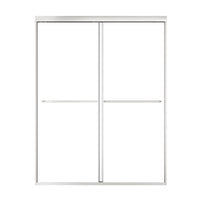 60 x 70 ace bypass framed shower door with minimalist design and sleek handles. | Ace Decor