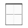 60 x 70 ace decor shower door with framed design and sleek black finish. | Ace Decor