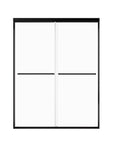 60" x 70" Strong Framed Shower Door with 6mm Tempered Glass in Matte Black - No Leaks, No Wobble