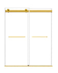 Vantelle-S Series 60" x 74" Frameless Double Sliding Shower Door with Soft-Close in Brushed Gold