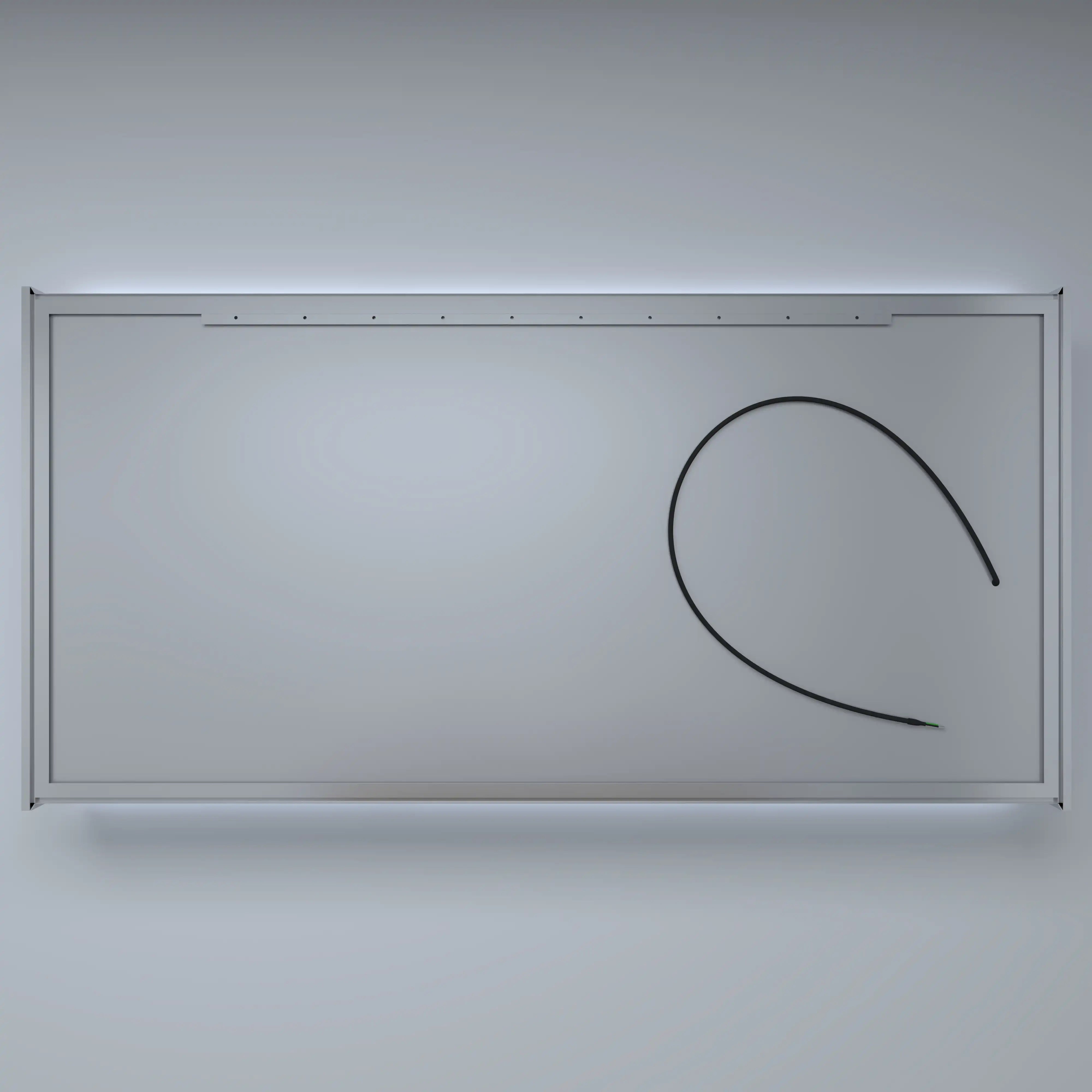 Rear panel design and back view of Pro Shower 60x30 Rectangular LED Medicine Cabinet.