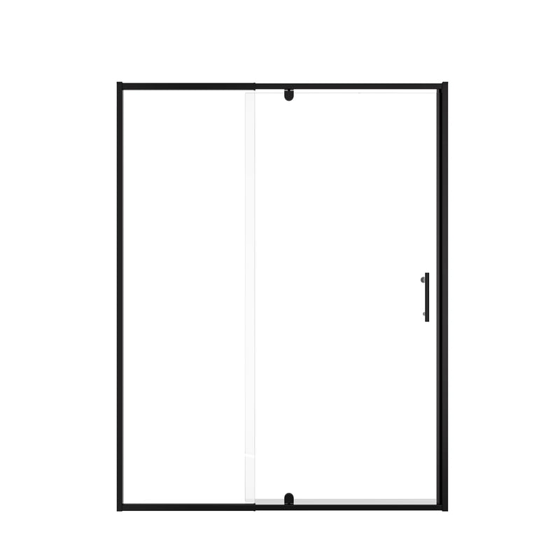 Cavare Series 60" x 71" Black Framed Pivot Shower Door – Easy Access & Watertight Seal