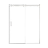Chrome shower door sliding frameless, size 60 x 74 inches, modern minimalist design | Ace Decor