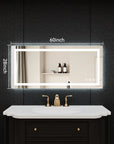 Adjustable LED Bathroom Vanity Mirror with Brightness Memory – Anti Fog