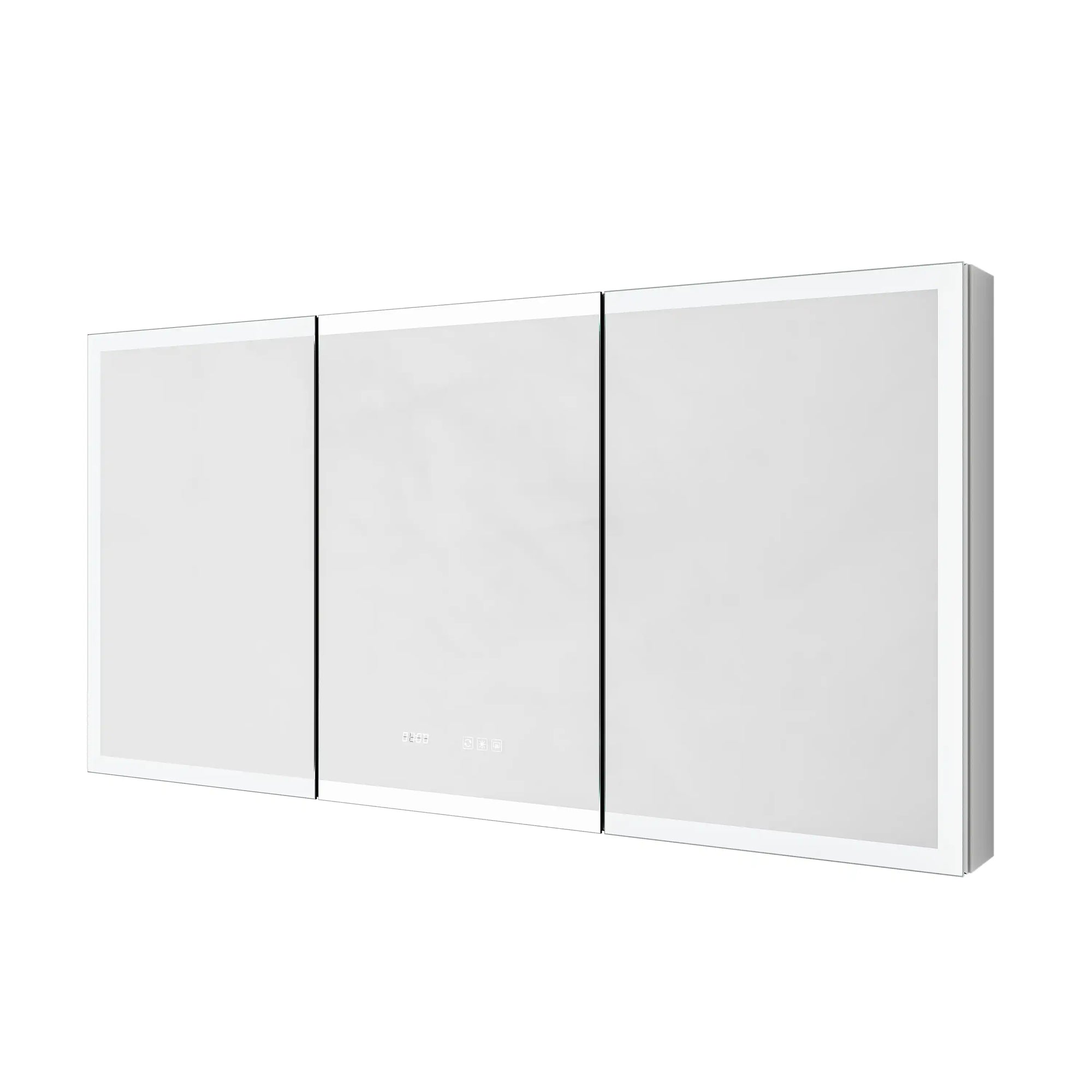 Three-door LED medicine cabinet with modern design