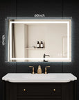 Adjustable LED Bathroom Vanity Mirror with Brightness Memory – Anti Fog