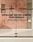 ACE DECOR French Style Sliding Glass Shower Doors color:matte black