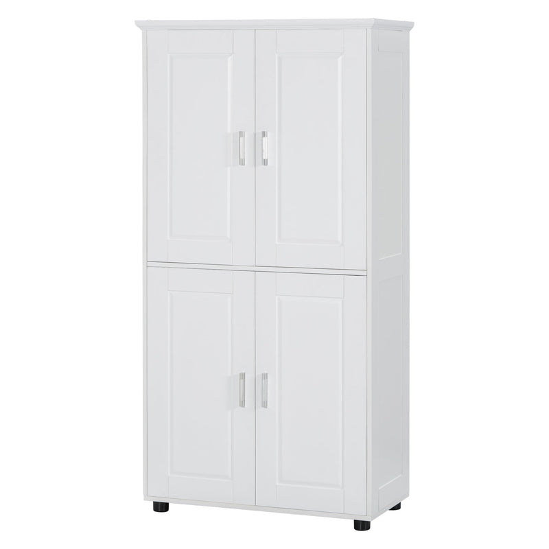 62”(H) Freestanding Bathroom Floor Storage Cabinet, 4 Adjustable Shelves