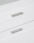 69.92” White Tall Bathroom Linen Cabinet with Open Shelves, Drawers & Laundry Basket