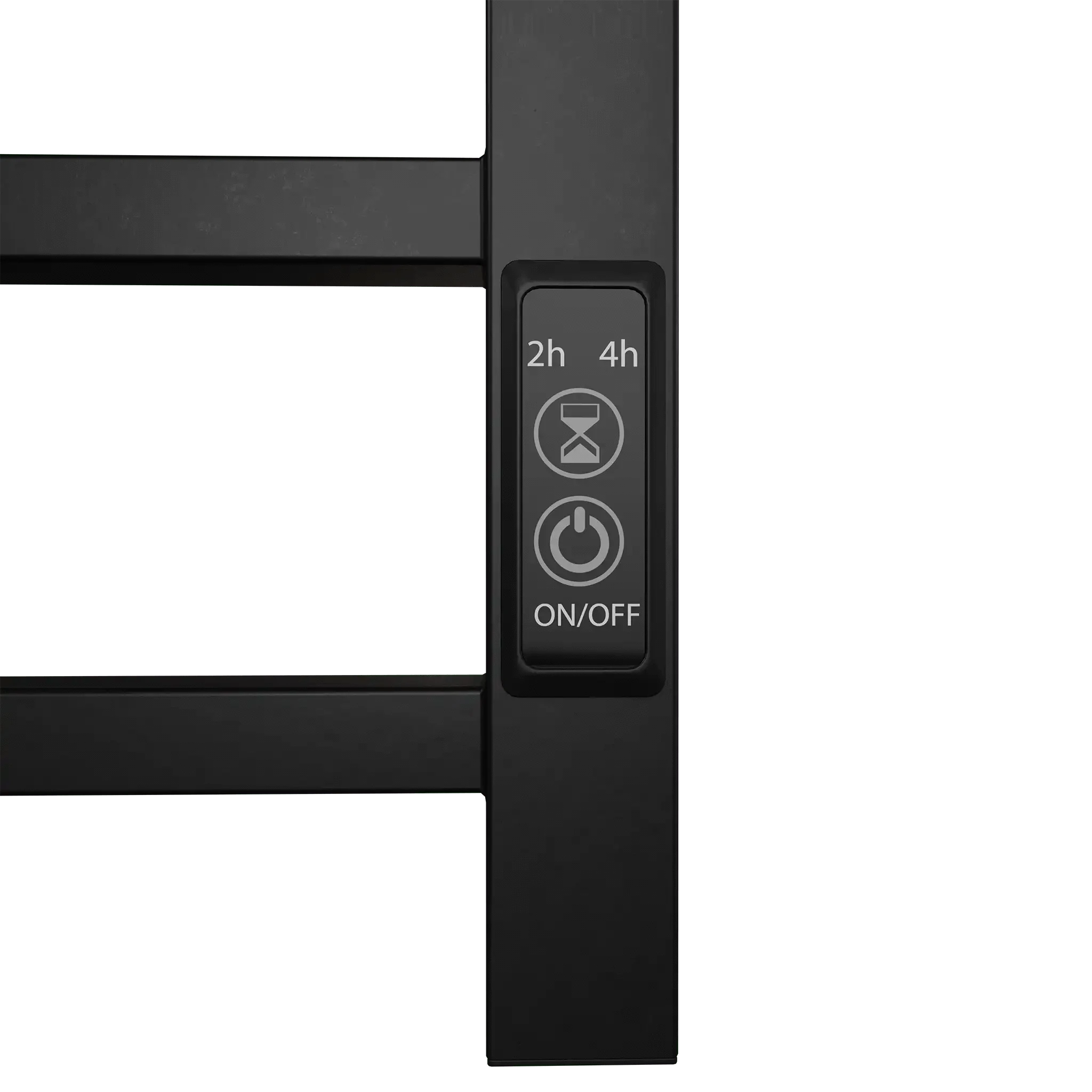 6-Bar Black Electric Heated Towel Rack - Wall-Mounted Towel Warmer with Timer color: Black