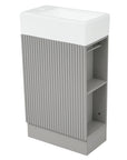 Avenra Series 18.6" Textured Gray Bathroom Vanity Cabinet with Sink And Two-tier Shelf