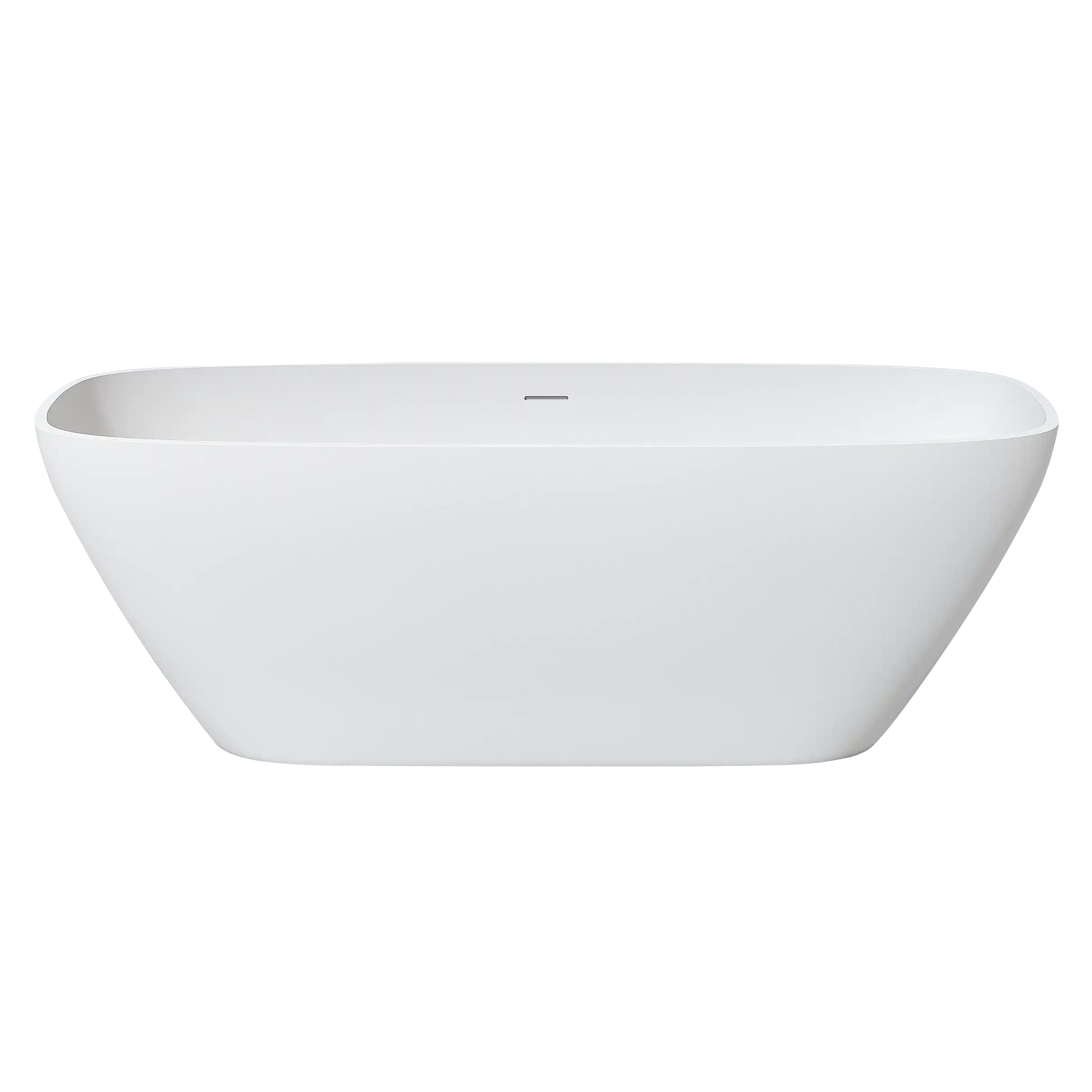 67'' Solid Surface Rectangular Soaking Bathtub – Deep 17.91'' Bath, Stain-Resistant