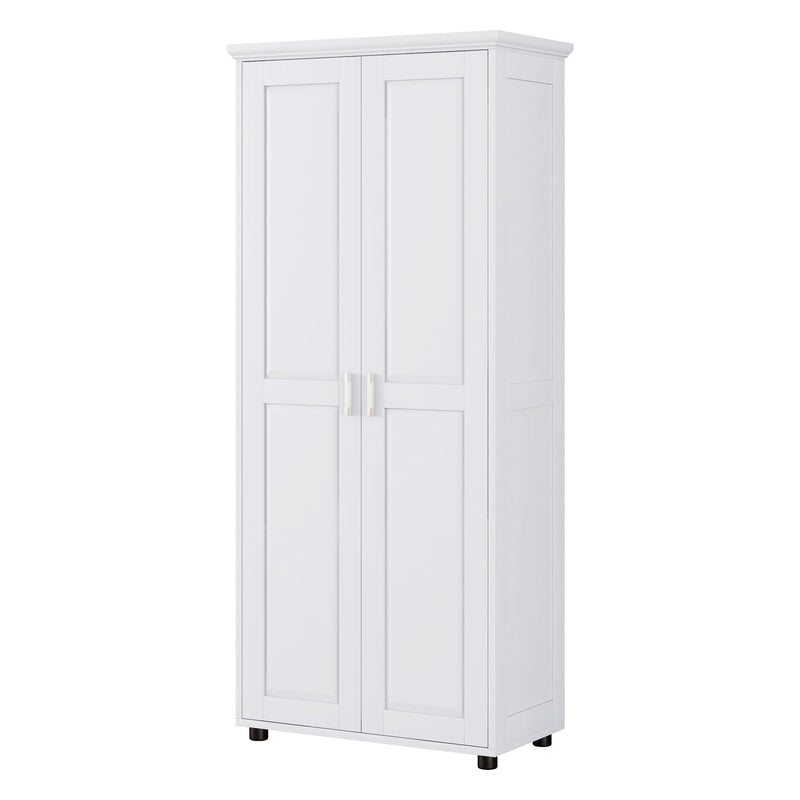 71.25” High White Tower Cabinet Bathroom – 5 Adjustable Shelves, Anti-Tip Design & Space-Saving Storage