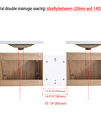 Monterey Series 60" Double Floating Bathroom Vanity in Imitative Oak with Side Cabinet and Integrated Sink
