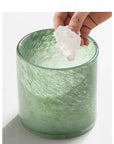 Glass candle holder cup-Green