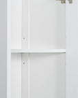 71.25” High White Tower Cabinet Bathroom – 5 Adjustable Shelves, Anti-Tip Design & Space-Saving Storage