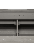 Open-back plumbing layout of grey floating vanity 70 x 19 | Ace Decor