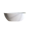 ACE DECOR freestanding bathtub Solid Surface Bathtub in matte white, minimalist freestanding design.