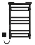 Black Thervon Series towel warmer nearby 18 x 27 minimalist wall-mounted design for modern bathrooms | Ace Decor