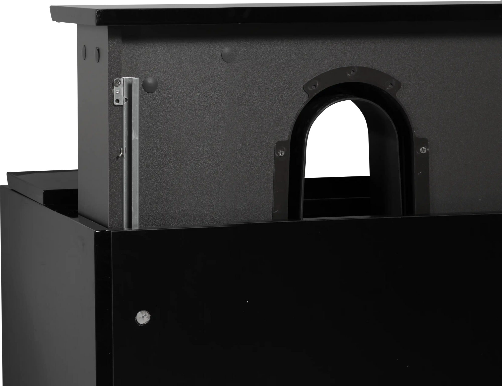 24-42 Inch Glossy Black Bathroom Floating Vanity with Resin Sink and 2 Soft-Close Drawers