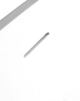 Sleek overflow of the 67'' Solid Surface Rectangular Soaking Bathtub