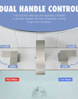 Summit Series 8" Brushed Nickel Bathroom Faucet with Easy-Install Design