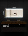 84"*40" Adjustable LED Bathroom Vanity Mirror with Brightness Memory – Anti Fog