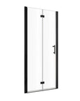 AeroFold Series 30" x 72" Matte Black Semi-Frameless Bi-Fold Shower Door