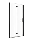 AeroFold Series 34" x 72" Matte Black Semi-Frameless Bi-Fold Shower Door