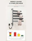 18" X 27" Modern Gray Intelligent Heated Towel Warmer – Fast Drying, Energy Efficient & Safe